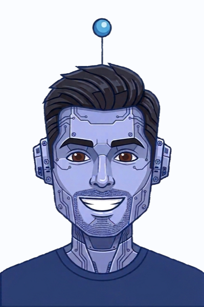 Adam as Robot Dojo mascot